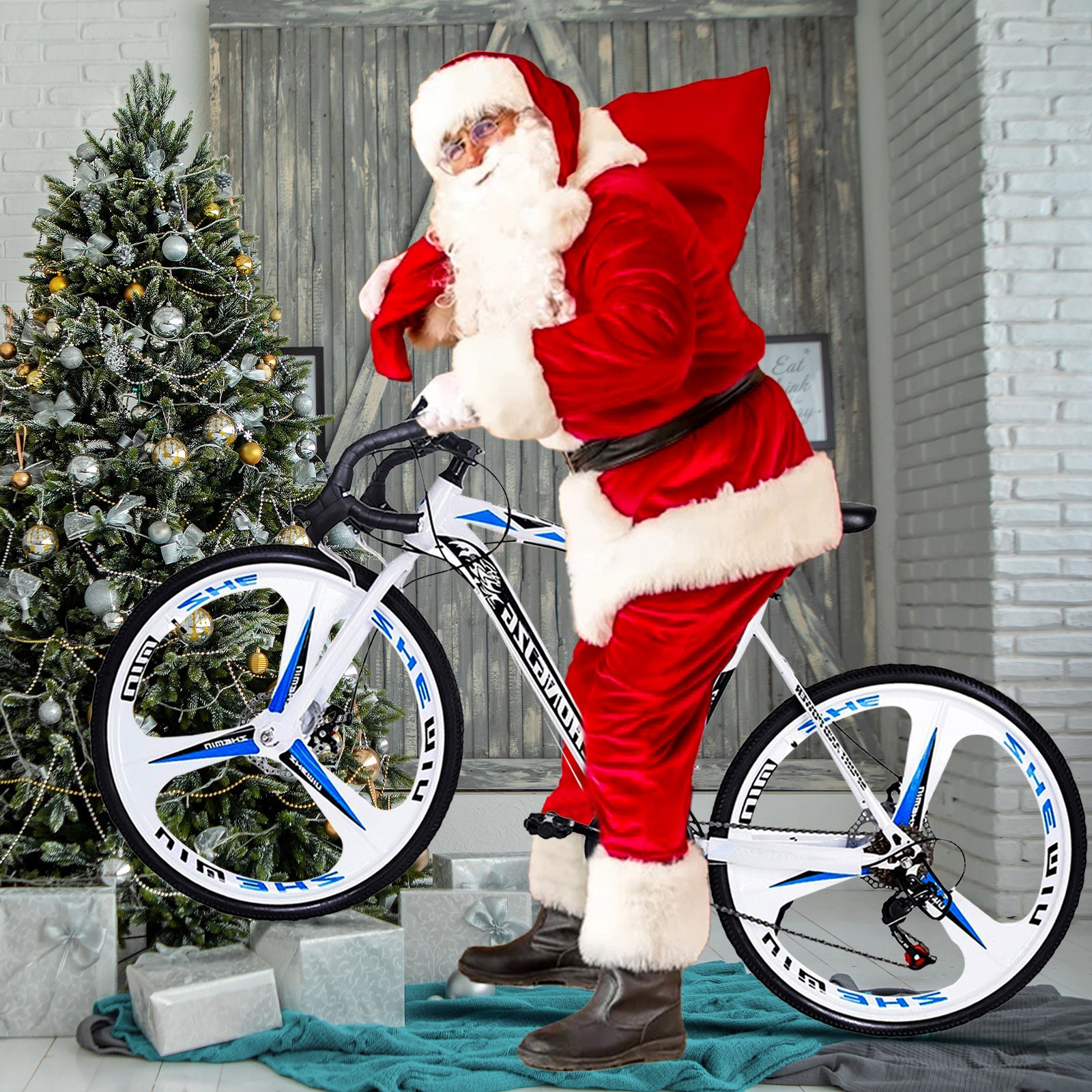 Commuters Aluminum Full Suspension Road Bike 21 Speed Disc Brakes, 700c